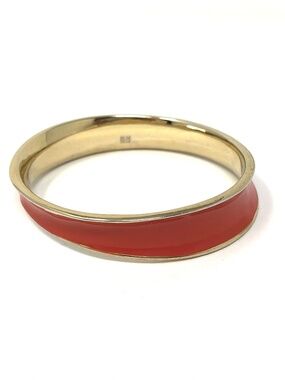 RLM SOHO (Robert Lee Morris) enameled asymmetrical gold tone bangle bracelets